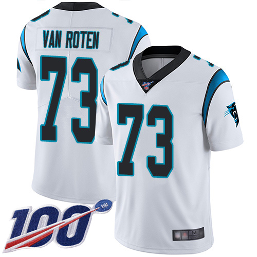 Carolina Panthers Limited White Youth Greg Van Roten Road Jersey NFL Football #73 100th Season Vapor Untouchable